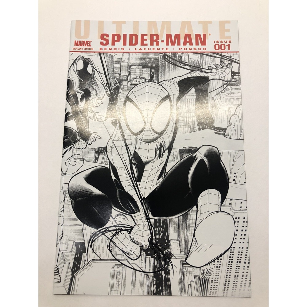 Ultimate Spider-Man #001 Black & White Sketch Variant Wraparound Cover Marvel - Picture 2 of 12